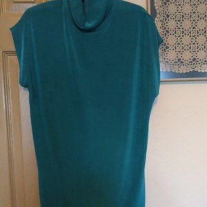 Teal Half TurtleNeck Top
